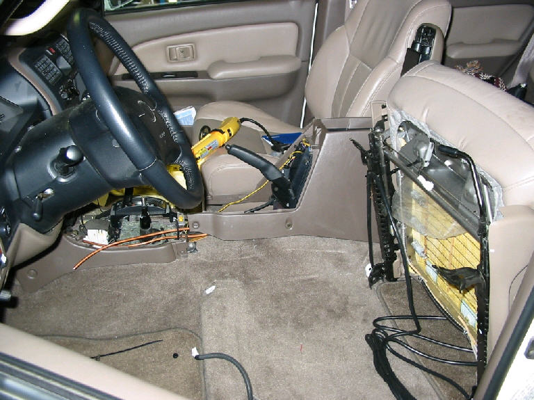 remove drivers seat and console